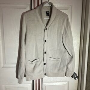 H&M cardigan sweater in off white, size M